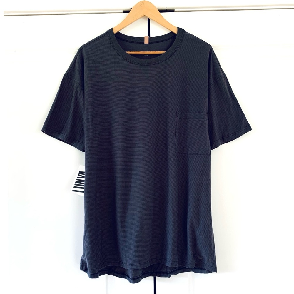 Lunya Pima Cotton Shirt T Shirt Gray Pocket Oversized Tee Pjs Size XS / Small
